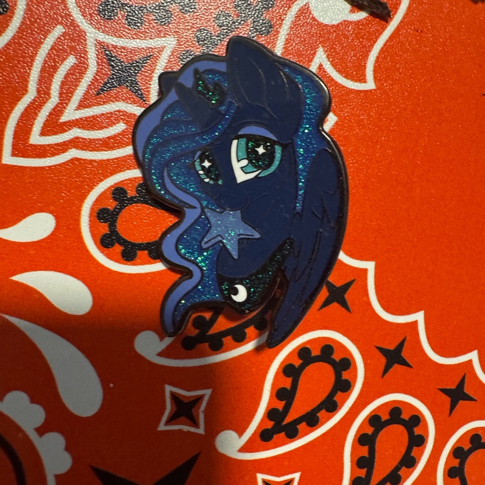 Blue and Black Horse Pin